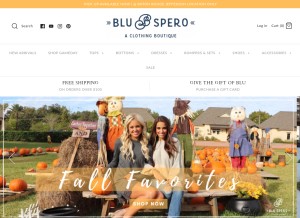 How bluspero.com looks like on a tablet such as an iPad.