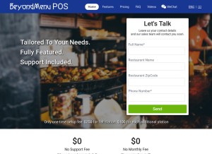 How bmenu.io looks like on a tablet such as an iPad.