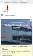 How bmu.de looks like on a mobile device such as an iPhone.