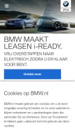 How bmw.nl looks like on a mobile device such as an iPhone.