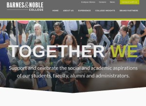 How bncollege.com looks like on a tablet such as an iPad.