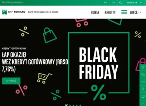 How bnpparibas.pl looks like on a tablet such as an iPad.