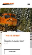 How bnsf.com looks like on a mobile device such as an iPhone.