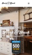 How boardandbrush.com looks like on a mobile device such as an iPhone.