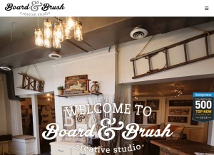 How boardandbrush.com looks like on a tablet such as an iPad.