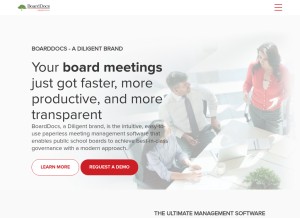 How boarddocs.com looks like on a tablet such as an iPad.