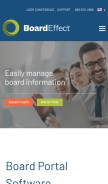 How boardeffect.com looks like on a mobile device such as an iPhone.