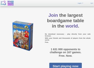 How boardgamearena.com looks like on a tablet such as an iPad.