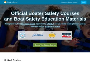 How boat-ed.com looks like on a tablet such as an iPad.