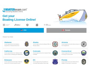 How boaterexam.com looks like on a tablet such as an iPad.