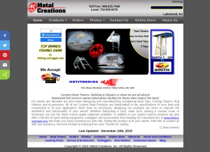 How boattowers.com looks like on a tablet such as an iPad.