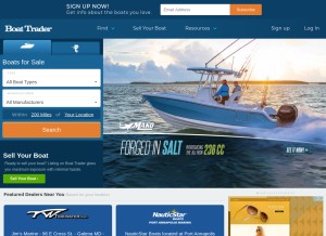 How boattrader.com looks like on a tablet such as an iPad.