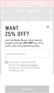 How bobbibrown.com looks like on a mobile device such as an iPhone.