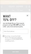 How bobbibrowncosmetics.com looks like on a mobile device such as an iPhone.
