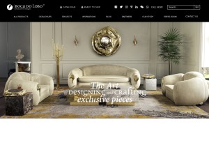 How bocadolobo.com looks like on a tablet such as an iPad.