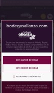 How bodegasalianza.com looks like on a mobile device such as an iPhone.