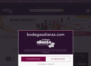 How bodegasalianza.com looks like on a tablet such as an iPad.