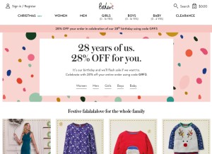 How bodenusa.com looks like on a tablet such as an iPad.