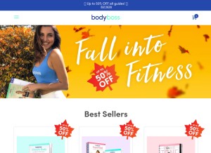 How bodyboss.com looks like on a tablet such as an iPad.