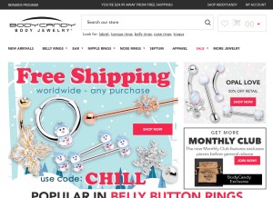 How bodycandy.com looks like on a tablet such as an iPad.