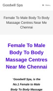 How bodymassageinchennai.in looks like on a mobile device such as an iPhone.