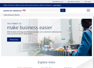 How bofaml.com looks like on a tablet such as an iPad.