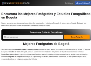 How bogota.buscatufotografo.online looks like on a tablet such as an iPad.