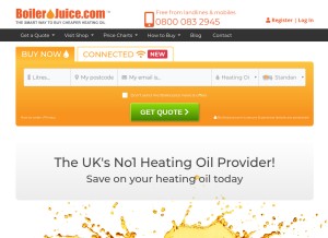 How boilerjuice.com looks like on a tablet such as an iPad.