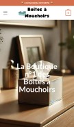 How boites-a-mouchoirs.com looks like on a mobile device such as an iPhone.