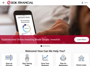 How bokfinancial.com looks like on a tablet such as an iPad.