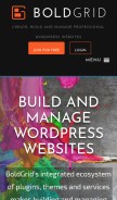 How boldgrid.com looks like on a mobile device such as an iPhone.