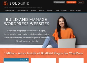 How boldgrid.com looks like on a tablet such as an iPad.