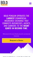 How boldpenguin.com looks like on a mobile device such as an iPhone.