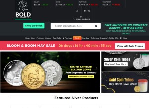 How boldpreciousmetals.com looks like on a tablet such as an iPad.