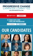 How boldprogressives.org looks like on a mobile device such as an iPhone.