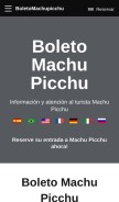 How boletomachupicchu.com looks like on a mobile device such as an iPhone.