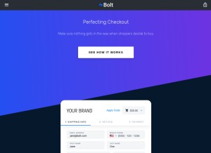 How bolt.com looks like on a tablet such as an iPad.