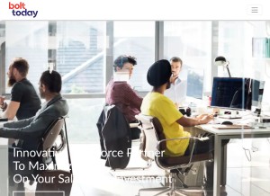 How bolt.today looks like on a tablet such as an iPad.