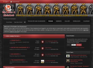 How bolterandchainsword.com looks like on a tablet such as an iPad.
