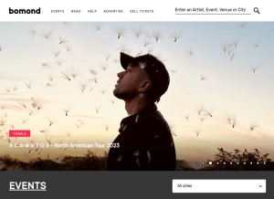 How bomond.com looks like on a tablet such as an iPad.