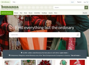 How bonanza.com looks like on a tablet such as an iPad.