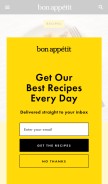 How bonappetit.com looks like on a mobile device such as an iPhone.