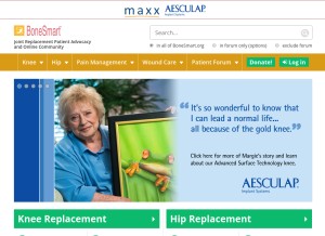 How bonesmart.org looks like on a tablet such as an iPad.
