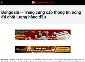 How bongdalu.la looks like on a tablet such as an iPad.