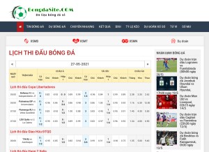 How bongdasite.com looks like on a tablet such as an iPad.