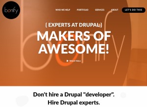 How bonify.io looks like on a tablet such as an iPad.