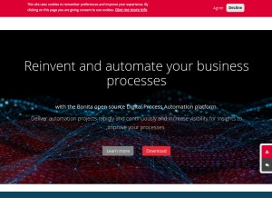 How bonitasoft.com looks like on a tablet such as an iPad.