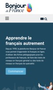 How bonjourdefrance.com looks like on a mobile device such as an iPhone.