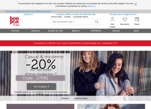 How bonprix.fr looks like on a tablet such as an iPad.