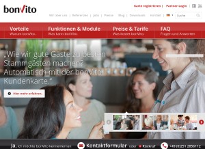 How bonvito.net looks like on a tablet such as an iPad.